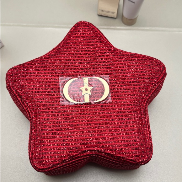 Christian Dior Red Star-Shaped Cosmetic Bag W/LaMousse & Dior Prestige Cream Box - Picture 10 of 17